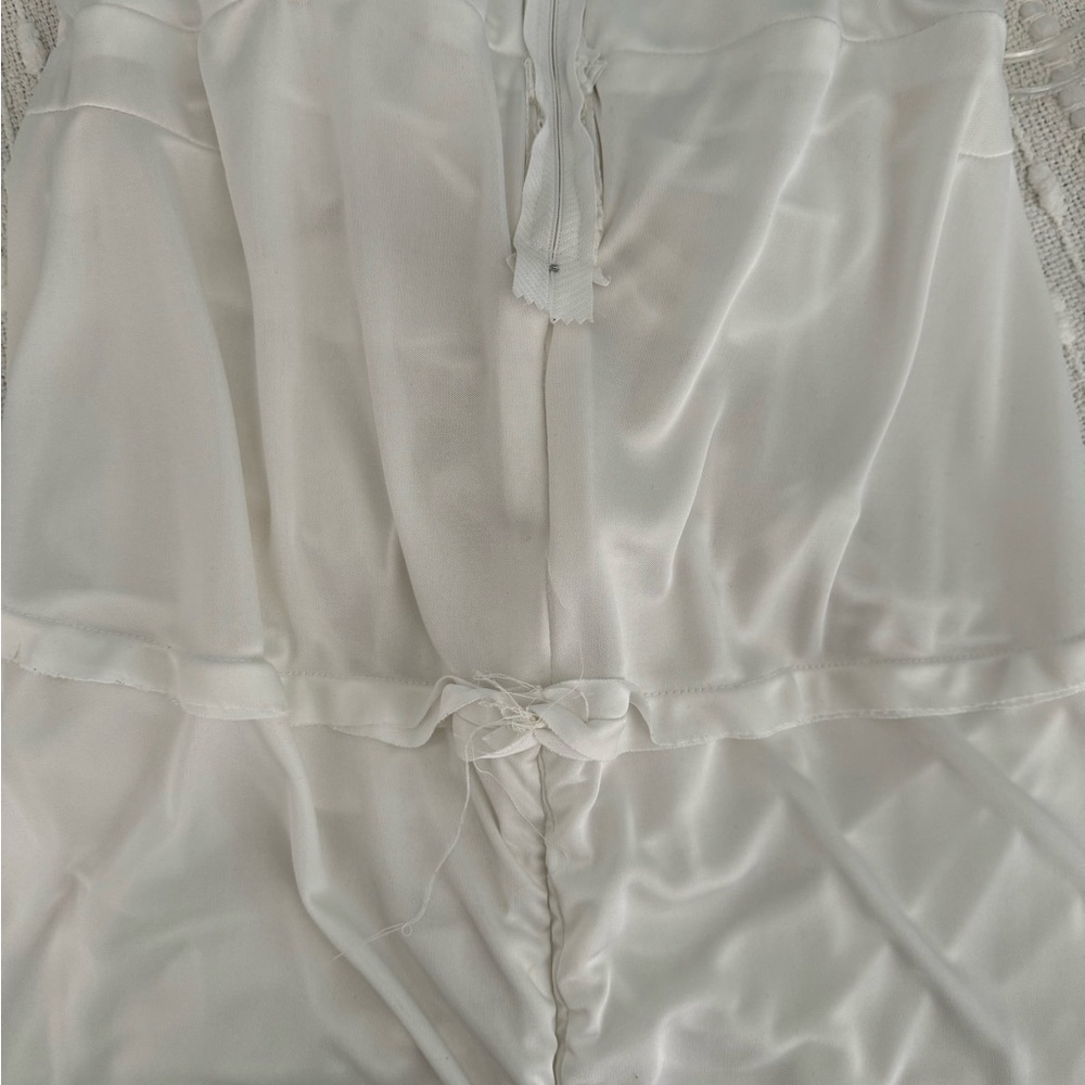 Vintage White Ruffled Bodycon Ruffled Dress - Picture 10 of 10